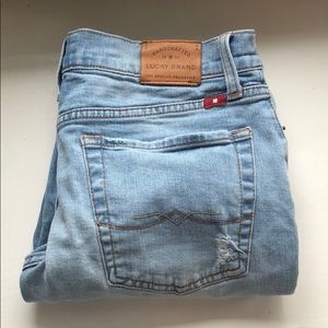 Light wash lucky brand jeans